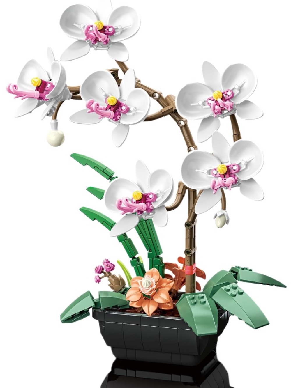 NWT HI-REEKE Flower Building Block Set Orchid Botanical Bonsai Kit LEGO-style